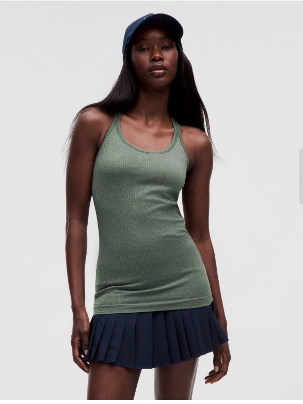 Lululemon Ebb To Street Tank (Hip Length) - Dark Forest